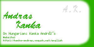 andras kanka business card